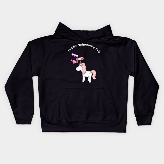 Happy Valentine's day Kids Hoodie by zoomade